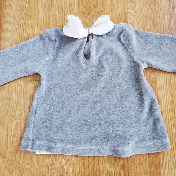 Lapin House Blue Rose Velvet Top & Leggings Set size 2 - Picture 9 of 14